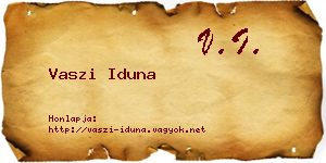 Vaszi Iduna névjegykártya